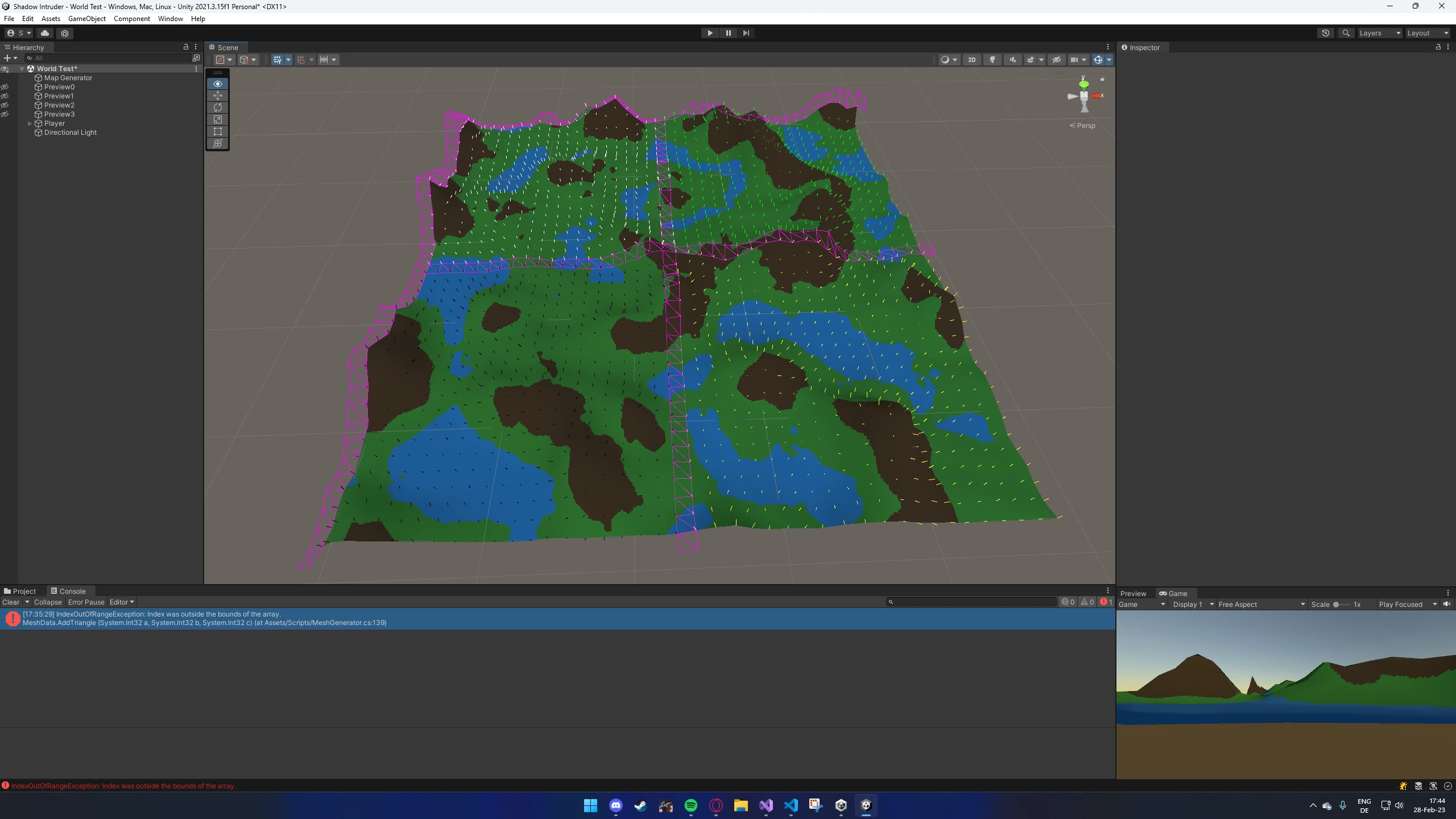 Working on a 3D Game